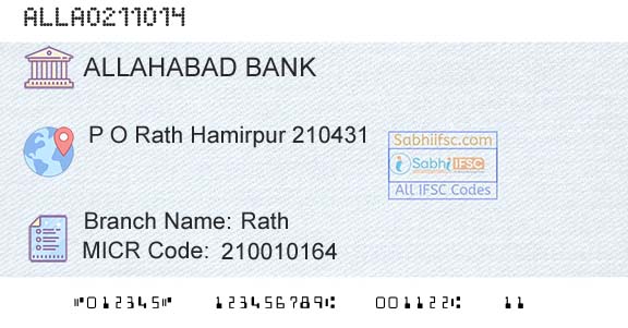 Allahabad Bank RathBranch