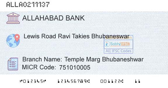 Allahabad Bank Temple Marg BhubaneshwarBranch 