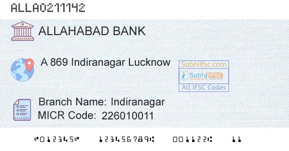 Allahabad Bank IndiranagarBranch