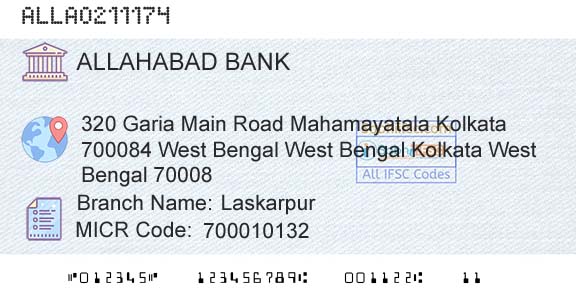 Allahabad Bank LaskarpurBranch 