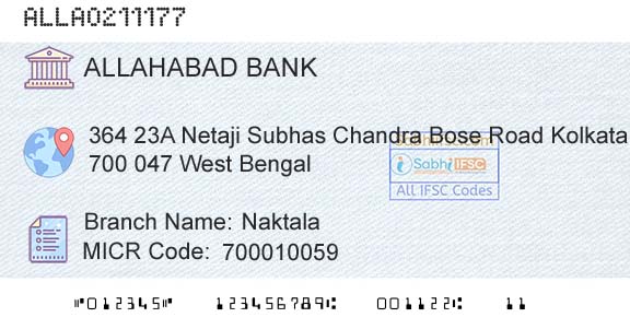 Allahabad Bank NaktalaBranch 