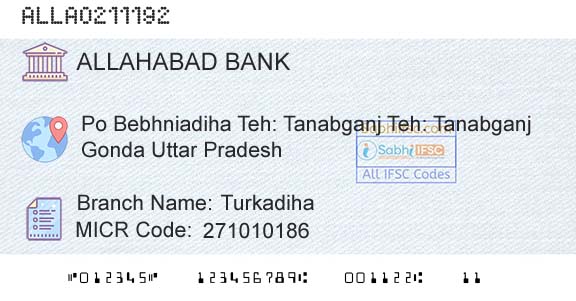 Allahabad Bank TurkadihaBranch 