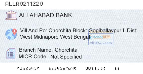 Allahabad Bank ChorchitaBranch 