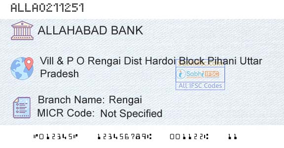 Allahabad Bank RengaiBranch 