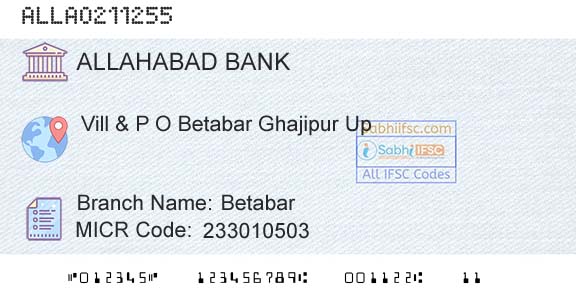 Allahabad Bank Betabar Branch 