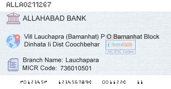 Allahabad Bank Lauchapara Branch 