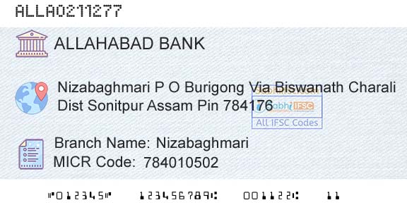 Allahabad Bank NizabaghmariBranch 