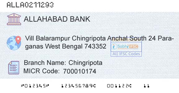 Allahabad Bank Chingripota Branch 