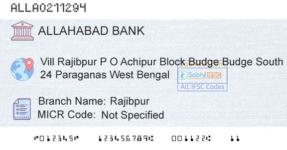 Allahabad Bank RajibpurBranch 