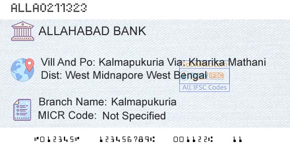 Allahabad Bank KalmapukuriaBranch 
