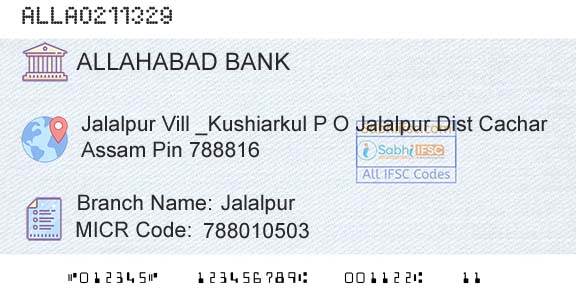 Allahabad Bank JalalpurBranch 