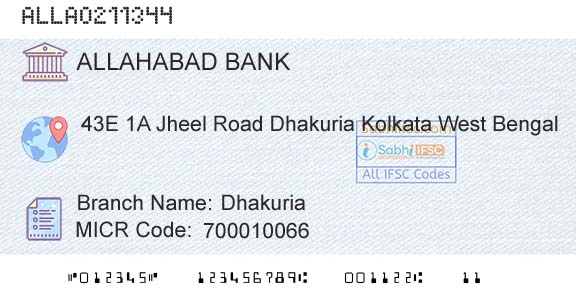 Allahabad Bank DhakuriaBranch 