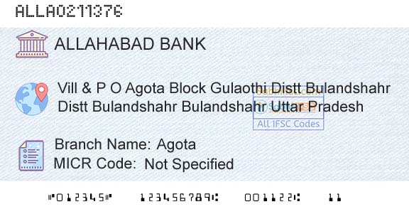 Allahabad Bank AgotaBranch 