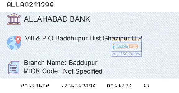 Allahabad Bank Baddupur Branch 