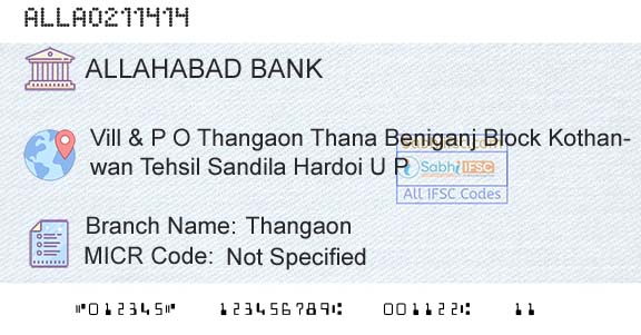 Allahabad Bank ThangaonBranch 