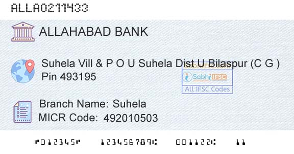 Allahabad Bank SuhelaBranch 