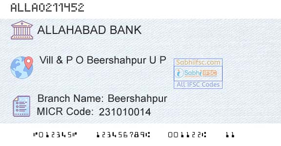Allahabad Bank BeershahpurBranch
