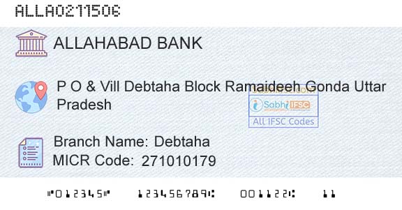Allahabad Bank DebtahaBranch 