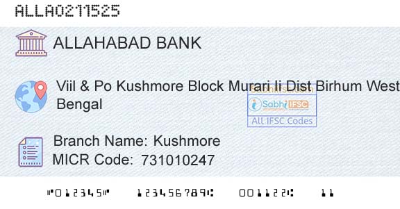 Allahabad Bank KushmoreBranch 