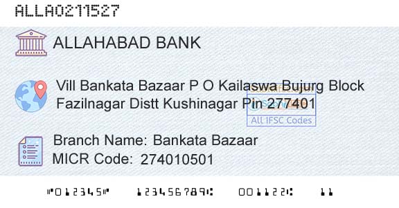 Allahabad Bank Bankata BazaarBranch 