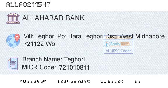 Allahabad Bank TeghoriBranch 