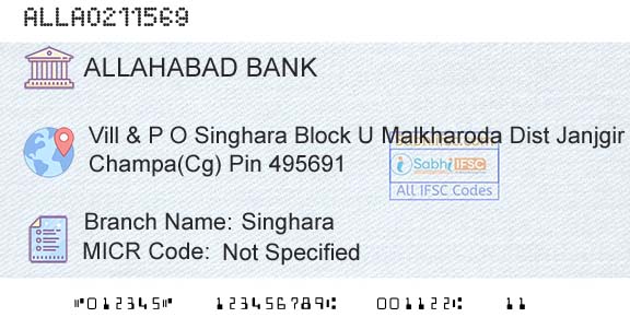 Allahabad Bank SingharaBranch 