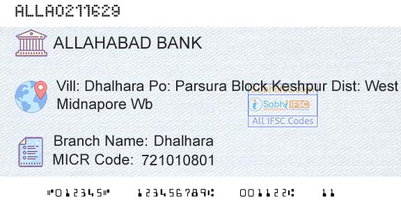 Allahabad Bank DhalharaBranch 