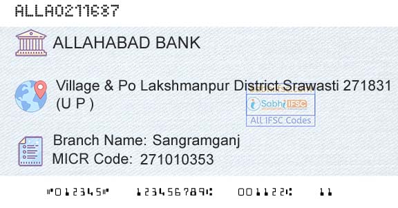 Allahabad Bank SangramganjBranch 