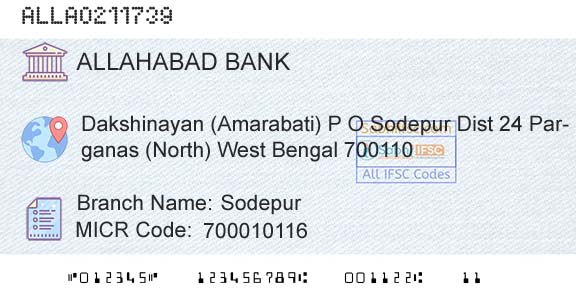 Allahabad Bank SodepurBranch 