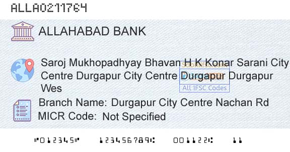 Allahabad Bank Durgapur City Centre Nachan Rd Branch 