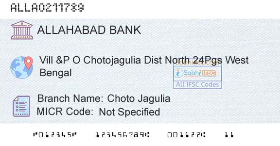 Allahabad Bank Choto JaguliaBranch 