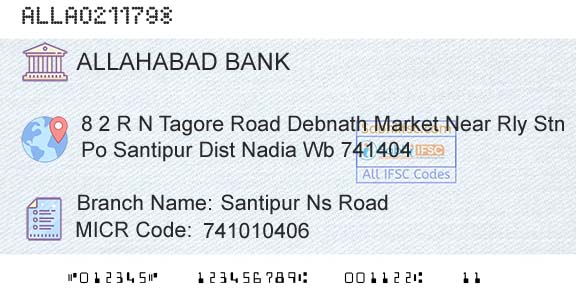 Allahabad Bank Santipur Ns RoadBranch 