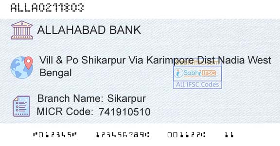 Allahabad Bank SikarpurBranch 