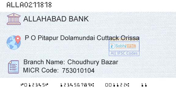 Allahabad Bank Choudhury BazarBranch 