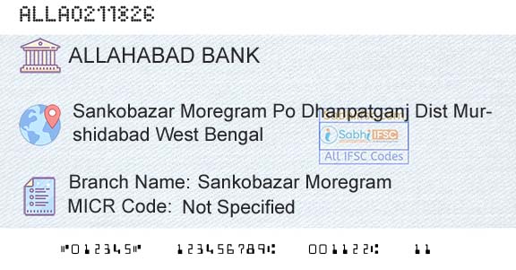 Allahabad Bank Sankobazar MoregramBranch 