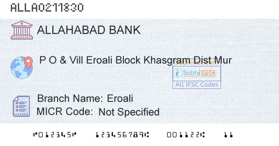 Allahabad Bank EroaliBranch 
