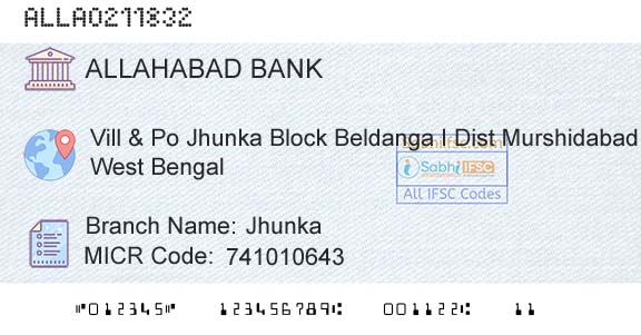 Allahabad Bank JhunkaBranch 