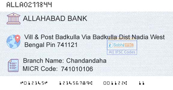 Allahabad Bank ChandandahaBranch 