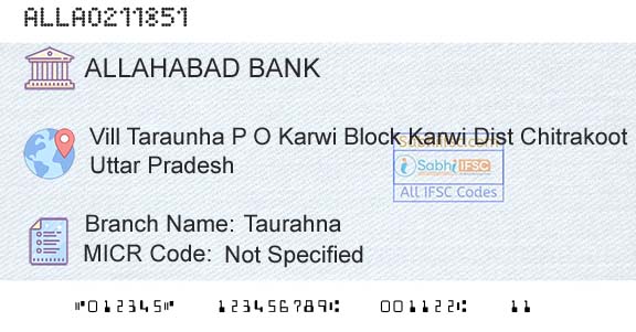 Allahabad Bank TaurahnaBranch 