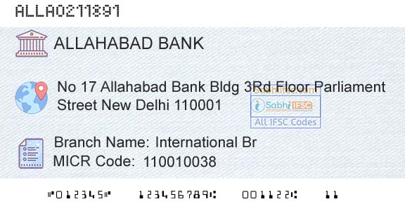 Allahabad Bank International BrBranch 