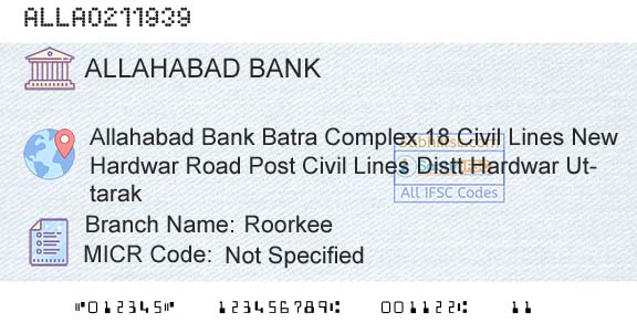 Allahabad Bank RoorkeeBranch 
