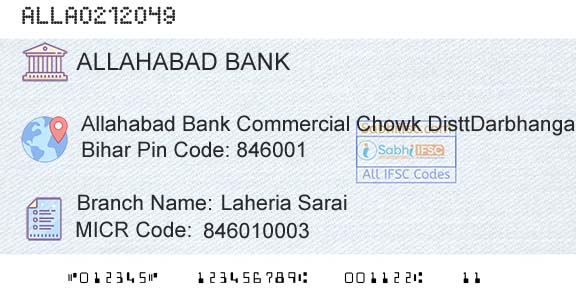 Allahabad Bank Laheria SaraiBranch 