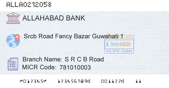 Allahabad Bank S R C B RoadBranch 