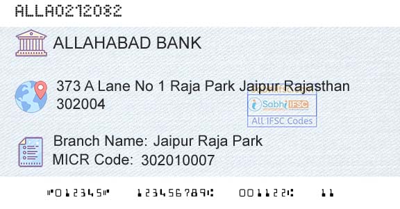 Allahabad Bank Jaipur Raja ParkBranch 