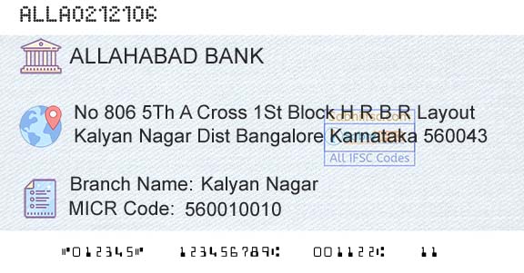 Allahabad Bank Kalyan NagarBranch 