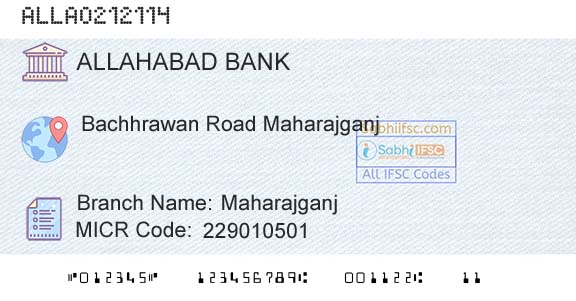 Allahabad Bank MaharajganjBranch 