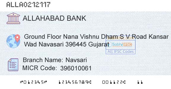 Allahabad Bank NavsariBranch 