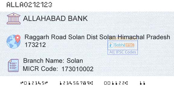 Allahabad Bank SolanBranch 