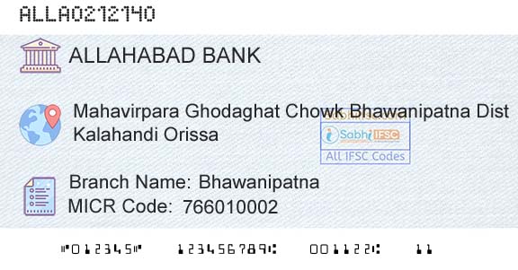 Allahabad Bank BhawanipatnaBranch 