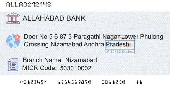 Allahabad Bank NizamabadBranch 